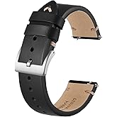 BISONSTRAP Distressed Leather Watch Strap, Watch Replacement Bands for Men, Quick Release Spring Bars, Band Width 18mm 19mm 20mm 22mm 24mm