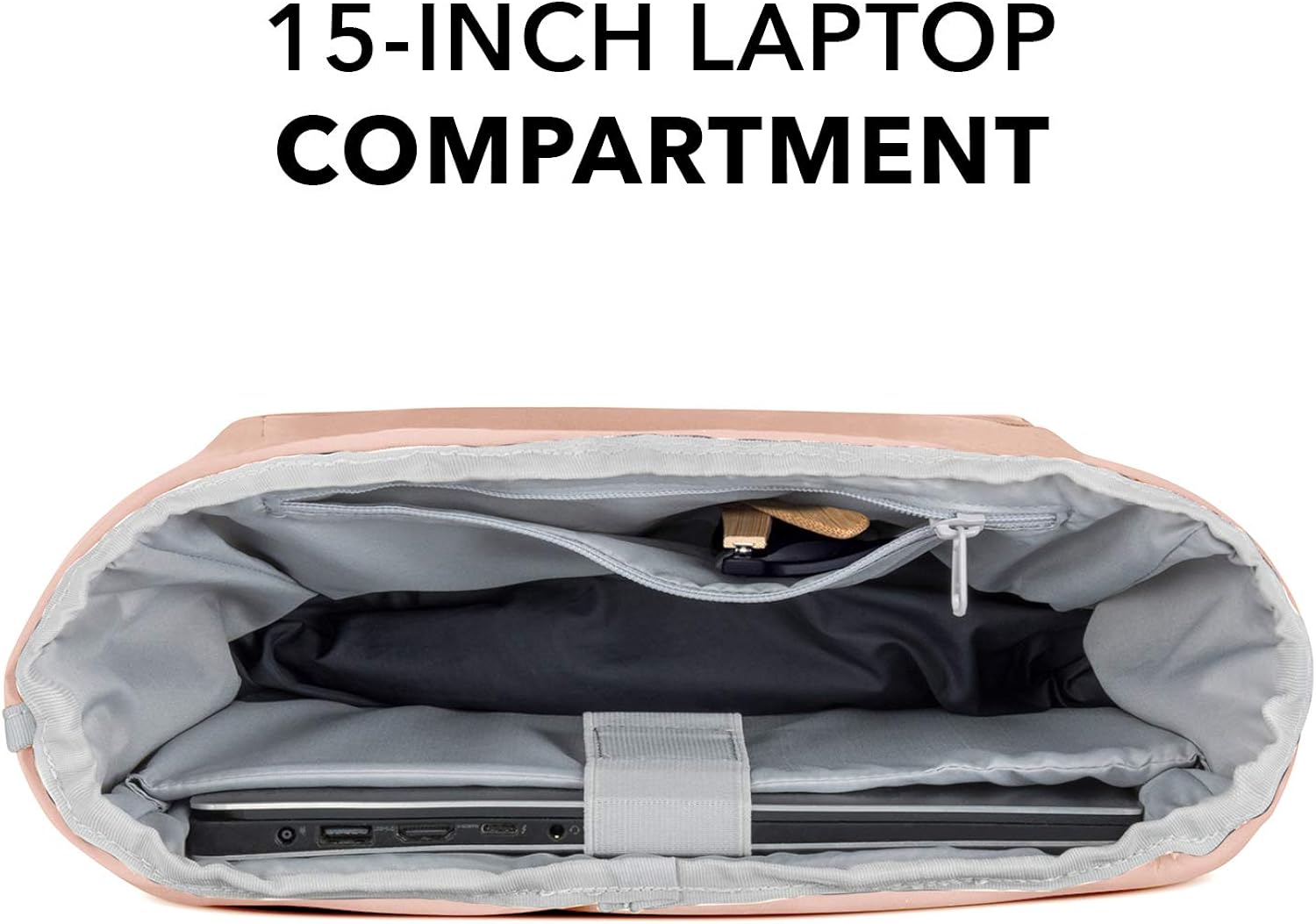 Johnny Urban Roll Top Backpack Women & Men Pink, Robin Medium, Durable Rolltop Daypack, Casual Rucksack Day Bag - Image 5