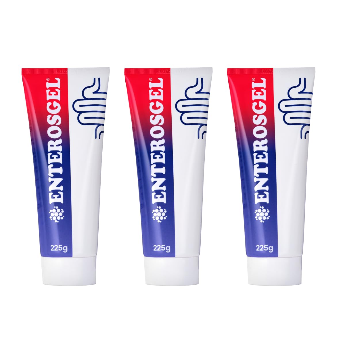 Enterosgel Tube 225 g. (Pack of 3) - Relief from IBS Symptoms: Diarrhoea, Abdominal Pain, Bloating, Urgency | Irritable Bowel Syndrome Treatment | Acute Diarrhoea Relief