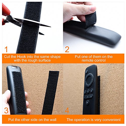 Self Adhesive Hook and Loop Tape Roll 40 Feet x 0.8 Inch Fabric Fastener Mounting Tape by Holotap Adhesive Fastening Strips (Black)