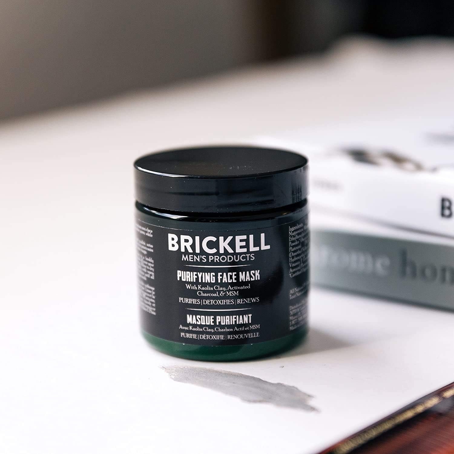 Brickell Men's Purifying Charcoal Face Mask, Natural and Organic Activated Charcoal Mask With Detoxifying Kaolin Clay, 118 mL - Image 5