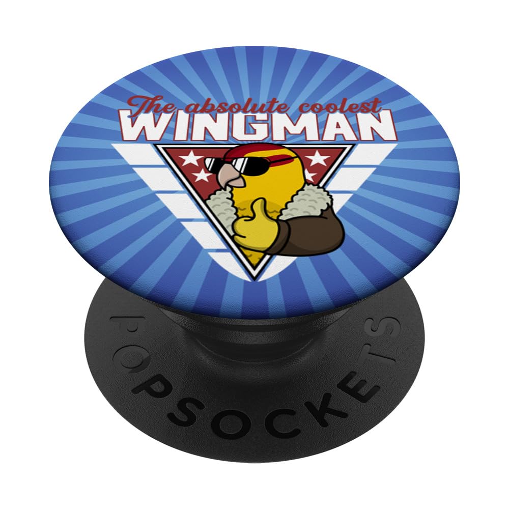 Coolest Wingman Parrot I Yellow Lutino Kakariki PopSockets Swappable PopGrip