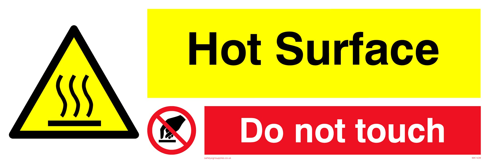 Hot Surface Do Not Touch Sign - 300x100mm - L31