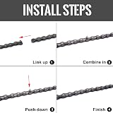 Hycline Bike Chain 6/7/8 Speed 1/2x3/32 116 Links Special Steel view 2