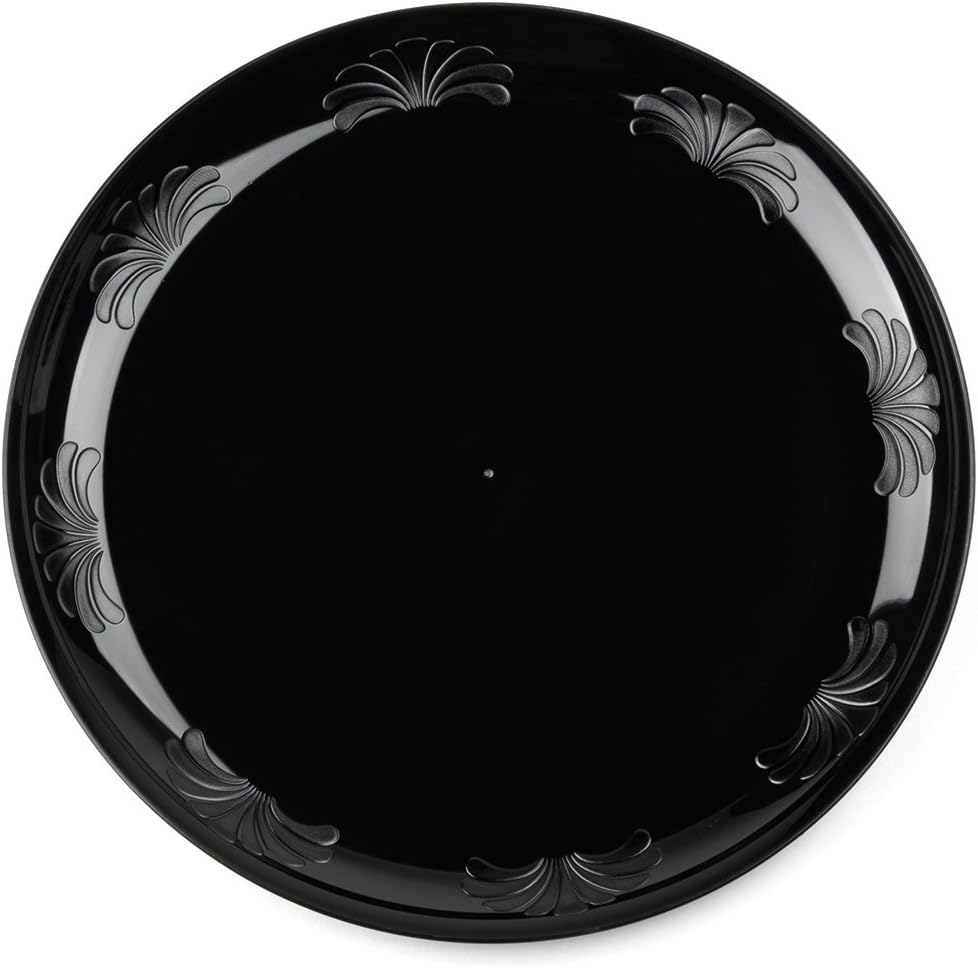 Designerware 10.25" Plastic Plate in Black Kitchen & Dining