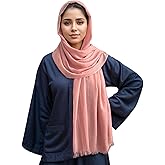 MiaoChoice Pure Color Cotton Linen Shawl Hijab For Muslim Women Oversized Lightweight Pashmina Headwraps Scarf With Tassels
