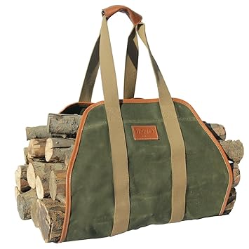 Home Decor Mud A Waterproof Waxed Canvas Fire Bag Firewood