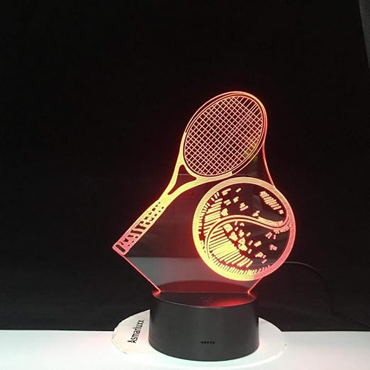 3D Night Light Modelling 3D LED Tennis Night Light 7 Colors Changing