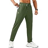 FOGFIRE Mens Joggers Lightweight with Zipper Pockets Quick Dry Sweatpants for Running Track Casual Gym Workout
