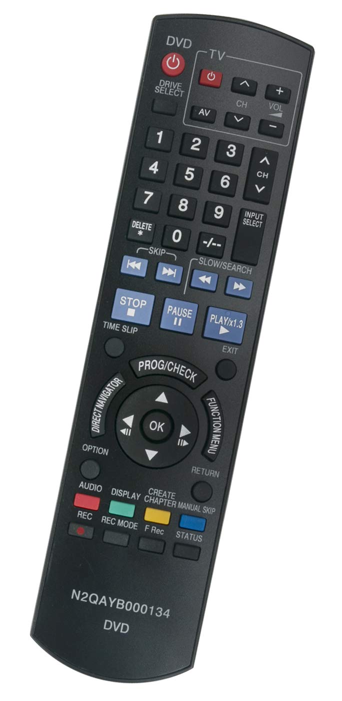 ALLIMITY N2QAYB000134 sub N2QAYB000133 Remote Control Replace for Panasonic DVD DMR-EH57 DMR-EH67 DMR-EH68 DMR-EH58 DMR-EH770 DMR-EX77 DMR-EH58 DMR-EH68