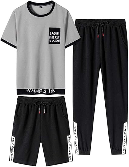 Amazon Co Jp 夏のスポーツウェアメンズカジュアルファッションストリートスポーツウェアtシャツスーツ男性用のtシャツパンツ男性 グレー 6xl ホーム キッチン Amazon Co Jp 夏のスポーツウェアメンズカジュアルファッションストリートスポーツウェアtシャツスーツ男性用のtシャツパンツ男性 グレー 6xl ホーム キッチン