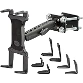 ARKON Mounts Forklift Slim-Grip | Tablet Mount | Durable Mounting Plate | Adjustable 6" Metal Shaft | Tablet Holder Fits iPad, Samsung, Google, Huawei, Nokia, and More | FLBK256TAB1