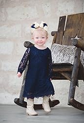 Flower Girl Dress, Lace Dress 3/4 Sleeve Dress