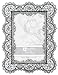Malden International Designs 5369-46 Sabella Lace Metal Picture Frame, 4x6, Silver
