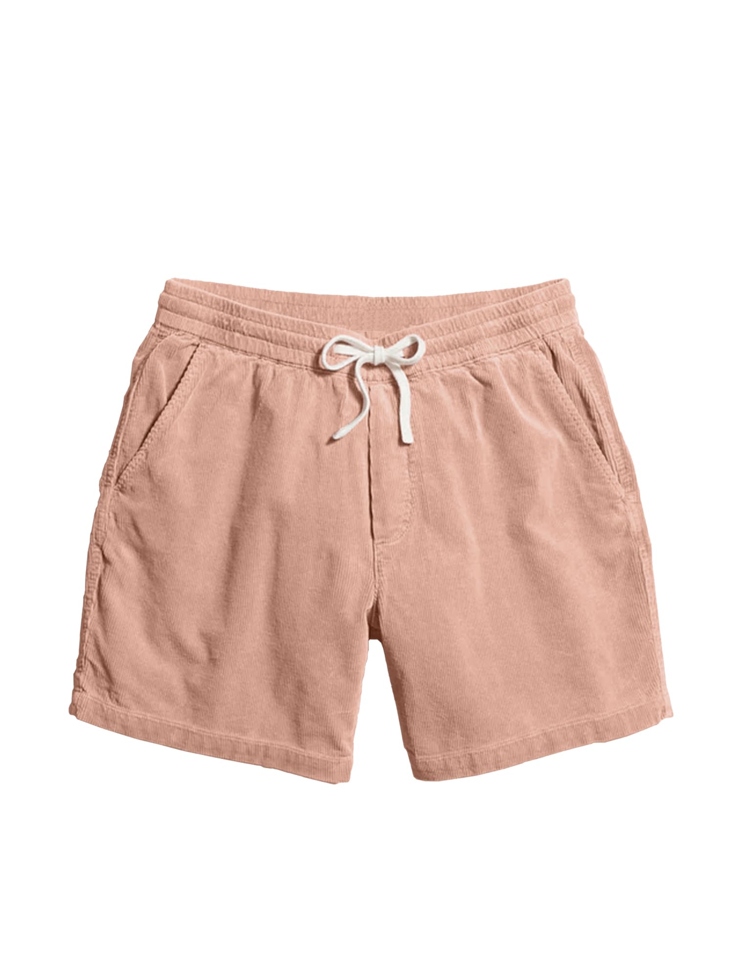 Photo 1 of JEMLDL Men's Corduroy Shorts Lounge Elastic Waist Drawstring Lightweight Summer Beach Shorts for Resort Wear 38 X-Large Flamingo