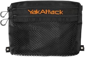 YakAttack 16" Dual Compartment Mesh Storage Bag | Compatible with BlackPak Pro & ShortStak Fishing Crates | Heavy-Duty Mesh with Two Zippered Compartments | Kayak Storage Accessories Organizer