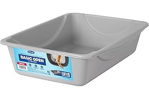 Petmate Open Cat Litter Box, Blue Mesa/Mouse Grey, 4 Sizes