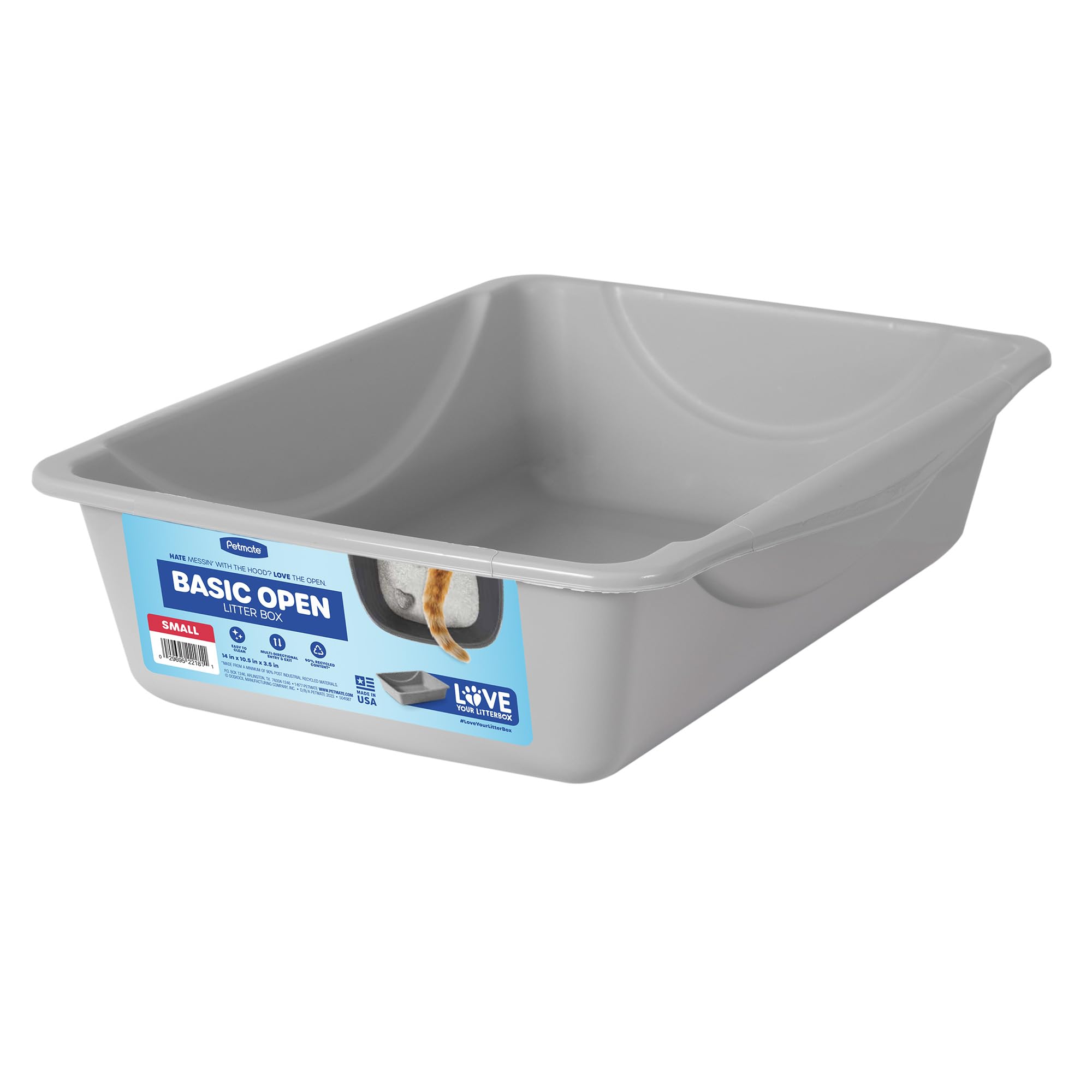 Photo 1 of Petmate Litter Pan, Blue/Gray, Small, Made in USA