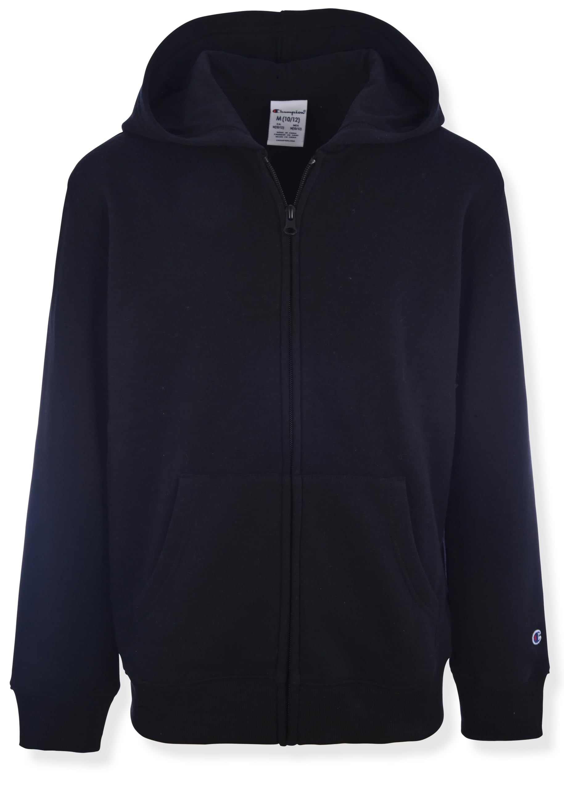 Photo 1 of Champion Boys' Zip Front Fleece Hoodie Sweatshirt, Black