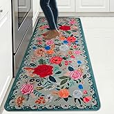 Floral Rugs for Kitchen Mat, Runner Rug for Entryway with TPR Backing 20"X59" Non Slip Farmhouse Carpet for Kitchen Floor Laundry Room Bathroom Bedroom Hallways Area Rugs