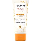 Aveeno Protect and Hydrate Face and Body Sunscreen SPF 30, Water and Sweat Resistant, Oxybenzone Free, 88mL