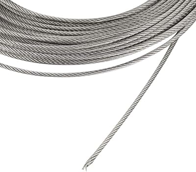 Garosa 304 Stainless Steel Wire Rope 20m, 2/2.5/3mm Trolling Cable