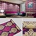 SimpleLife4U Luxury Purple Damask Removable PVC Shelf Drawer Liner Home Decor 17x118 Inch