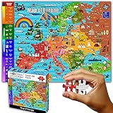 Think2Master Colorful Map of Europe 250 Pieces