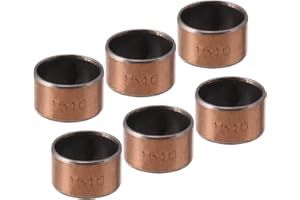 Kozelo 6pcs 1510 Sleeve Bearings - [15mm Bore Dia x 17mm OD x 10mm Length] Wrapped Oilless Bushings for Sliding Movements of Machinery Use