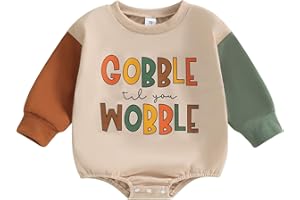 MoZiKQin Baby Halloween Thanksgiving Outfit Girl Boy Sweatshirt Romper Pullover Sweater Jumpsuit Cute Fall Winter Clothes