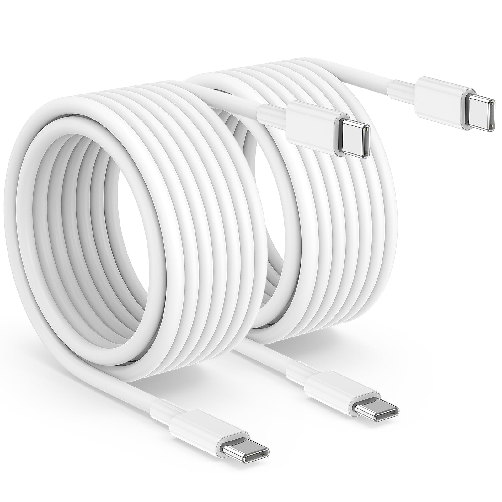 Photo 1 of 2pack 10ft USB C to C Cable, 60W Type C to Type C Fast Charging Cord for iPhone 17 16 15 Pro, Pro Max, Plus, iPad Pro, MacBook Air 13 inch, iPad Pro, Air, for Samsung Galaxy S25 and More