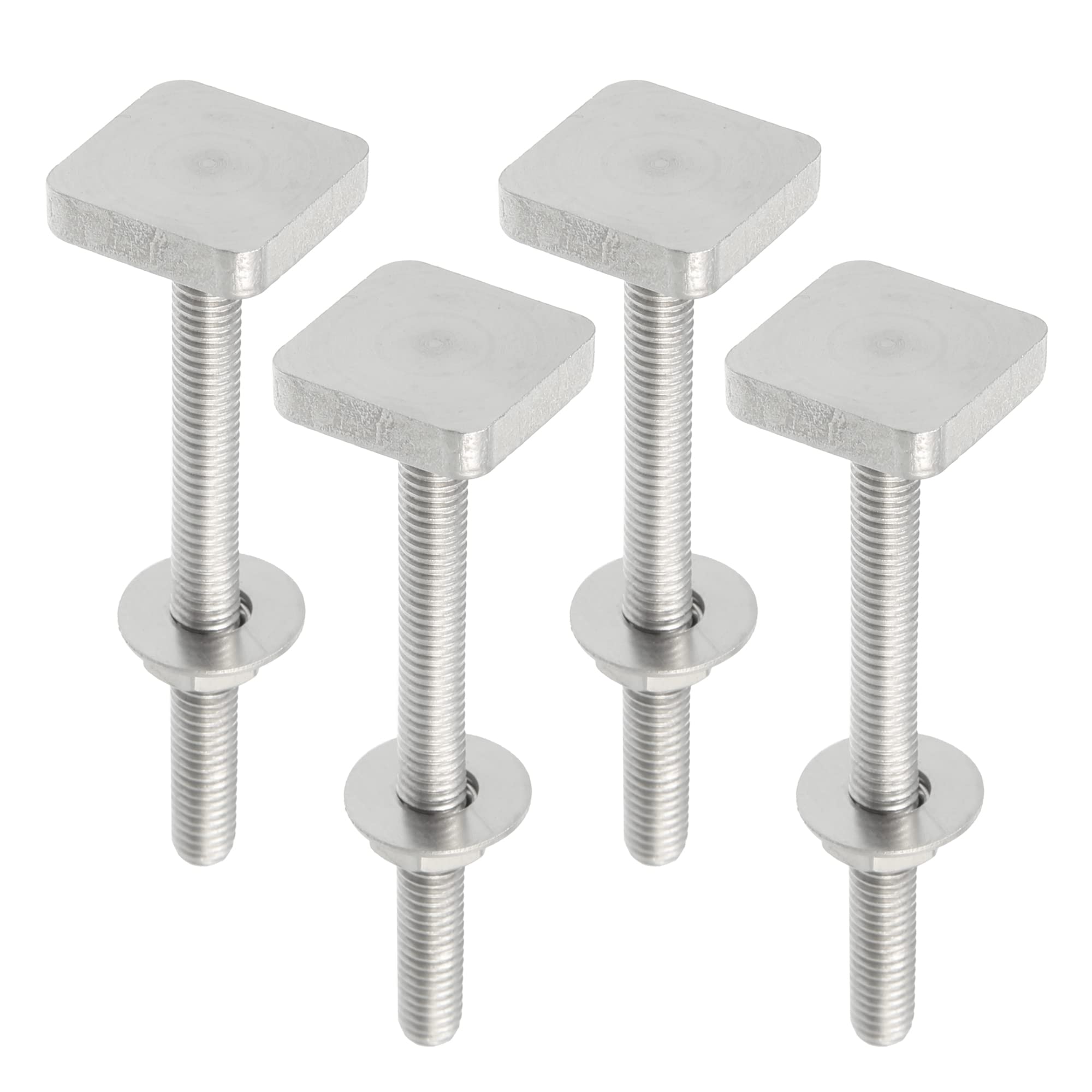 X AUTOHAUX Car Roof Rack T Shaped Slot Bolt M6 W/Nuts Washer (Pack of 4)