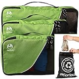 Florious Packing Cubes 4 Piece Set - Best for Easy Travel Luggage Organization (Set of 4)