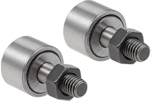 uxcell CF6 Cam Follower KR16 Needle Roller Bearing, 16mm Roller Diameter, 11mm Roller Width, M6 Standard Stud 2pcs