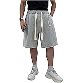 SHENHE Men's Baggy Shorts Knee Length Athletic Workout Casual Lounge Sweat Shorts Streetwear