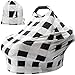 Nursing Cover Breastfeeding Scarf - Baby Car Seat Covers, Infant Stroller Cover, Strechy Carseat Canopy for Boys and Girls （Black and White Squares）