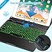 Keyboard Case Compatible with iPad 2018 (6th Gen)/ 2017 (5th Gen)/ iPad Pro 9.7/ iPad Air 2 & 1 | 360 Rotatable & Aluminum iPad Case with Keyboard - 7 Colors Backlit & Breathing Light (Black)