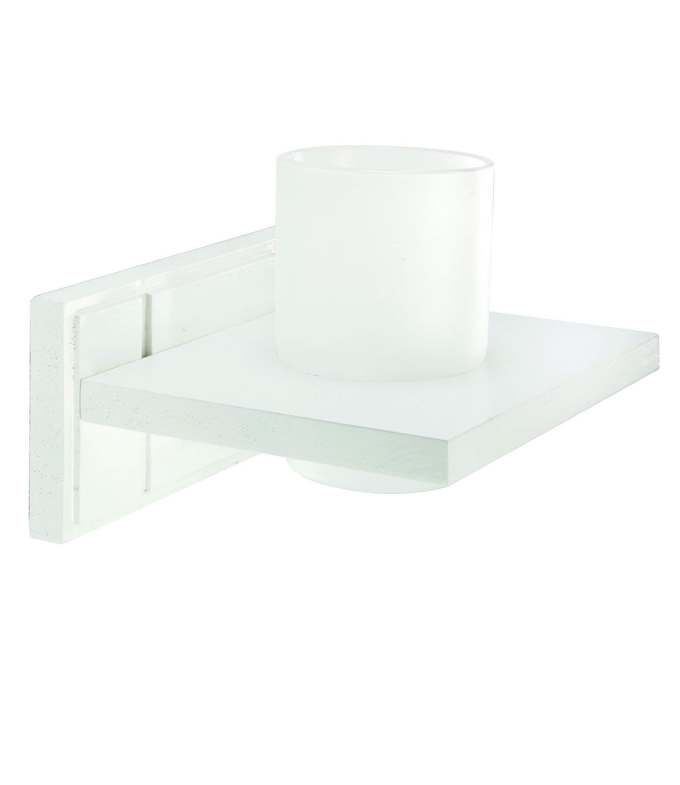 Croydex Maine Tumbler and Holder FSC MDF, White Wood