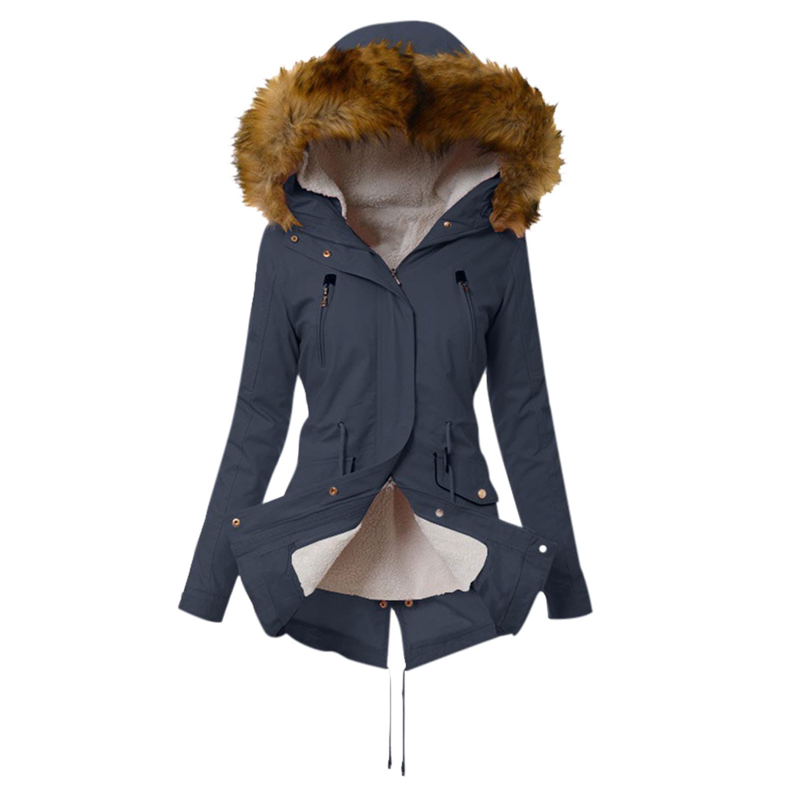 Womens Tops Winter Coat Womens Warm Sweater Hooded