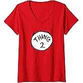 Womens Dr. Seuss Thing 2 Emblem V-Neck T-Shirt