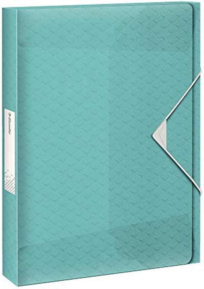 Esselte A4 Box File, Holds 200 Sheets, 25mm Spine, Translucent Document Storage Organiser Folder, Home/Office