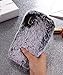 iPhone X Furry Case, MoMo Casier Luxury Bling Diamond Soft Winter Warm Faux Rabbit Fur Fuzzy Plush with Cute Crystal Bow Knot Back Holder Cover for Girls Women Birthday Xmas Gift, Gray