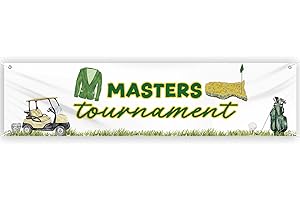 Masters Golf Banner Flag Masters Flag Masters Tournament Flags with 4 Brass Grommets,8x2Ft