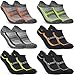 TM-MZS06-YKR_Large Tesla Men's 6-Pairs Atheltic No Show Socks Cushioned Comfort w Mesh MZS06