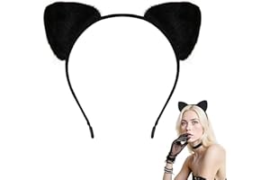 Mufeng Cat Fox Ears Headband, Animal Furry Ears Hair Hoop Kitty Ear Costume For Woman