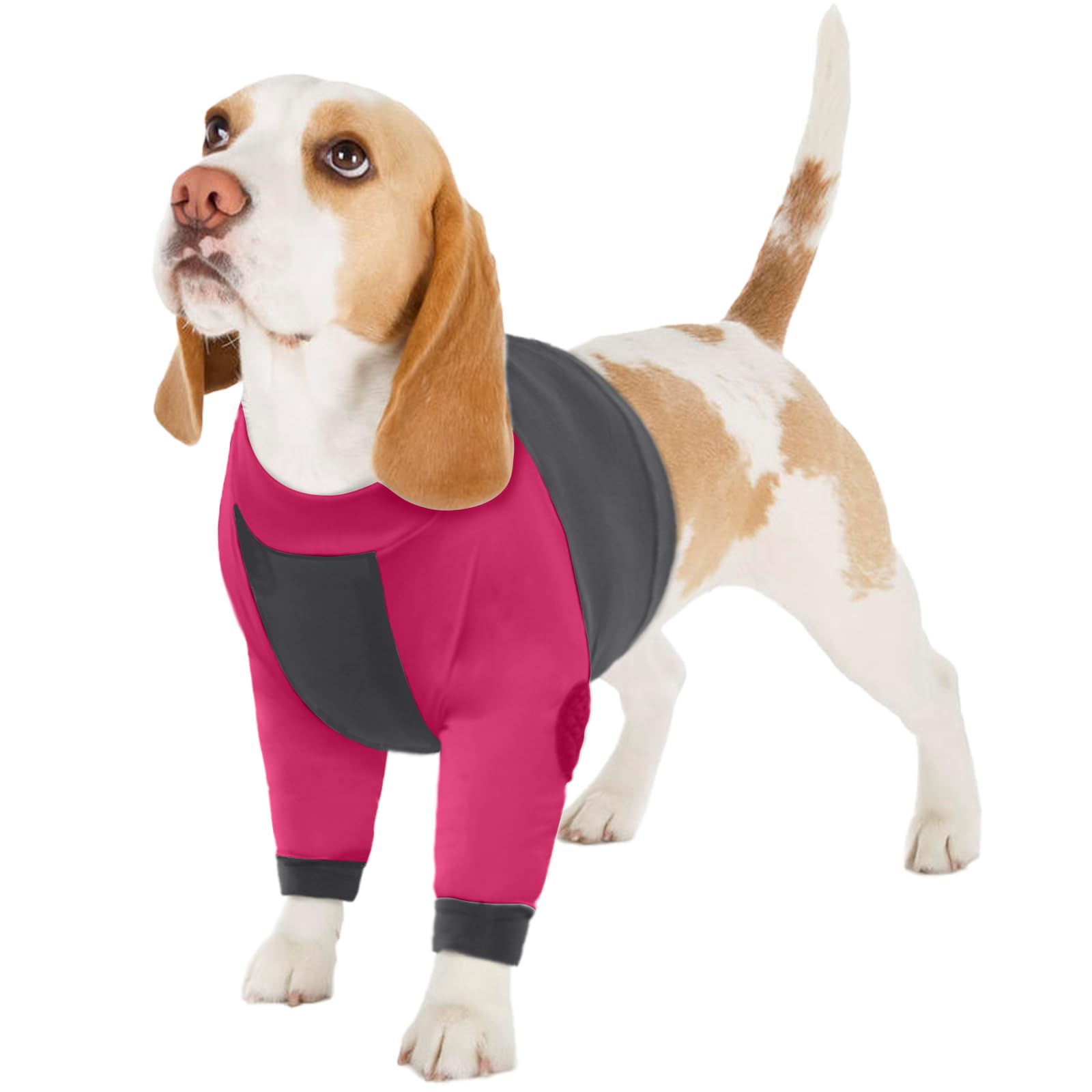 Photo 1 of LeLePet Dog Recovery Suit for Front Legs, Dog Sleeve to Stop Licking, Elbow Protector for Leg Injuries Shoulder Wounds After Surgery Male Female,Zippered Long-Sleeved Shirt Cone Alternative(S-3XL)