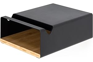 Stike Wall-Mounted Bike Rack with Bamboo Shelf - Minimalist Indoor Bicycle Storage Hanger for Home & Garage