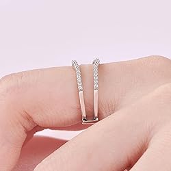 SHELOVES Curved Ring Guard Enhancer Cubic Zirconia