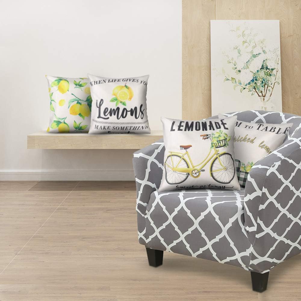 SearchI Club Chair Slipcover,Stretch Spandex Removable Geometric Pattern Armchair Covers, Sofa Cover Furniture Protector for Living Room Arm Chair Cover Geometric Couch Covers: Furniture & Decor