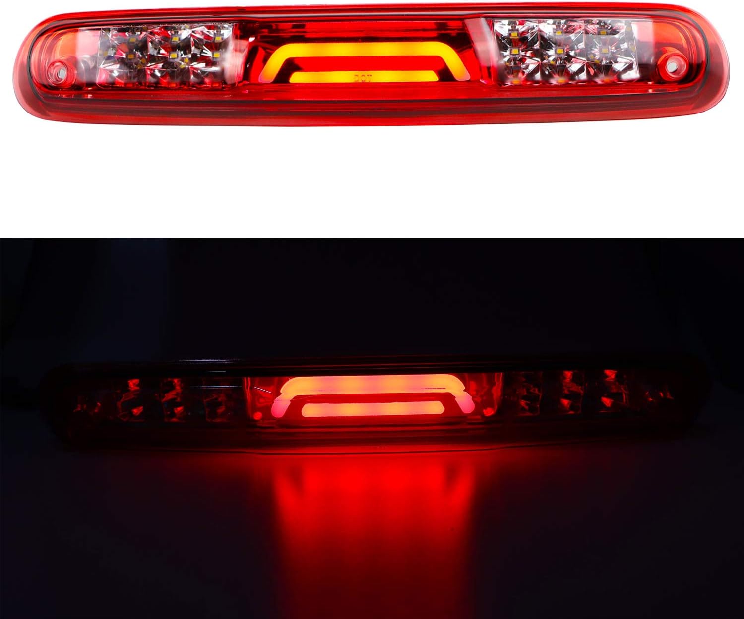 Dibanyou Third 3rd Brake Light LED Center High Mount Stop Light Rear Tail Light Cargo Lamp Waterproof LED Fits for Chevy Silverado / GMC Sierra 1500 2500HD 3500HD 2007-2013